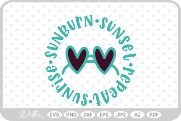 Funny Quote Summer Vacay Sun SVG PNG DXF