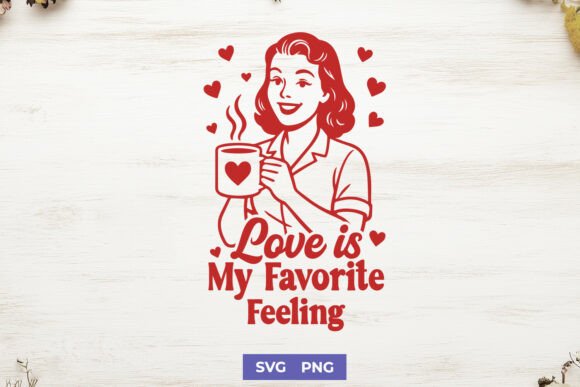 Love is My Favorite Feeling Retro SVG