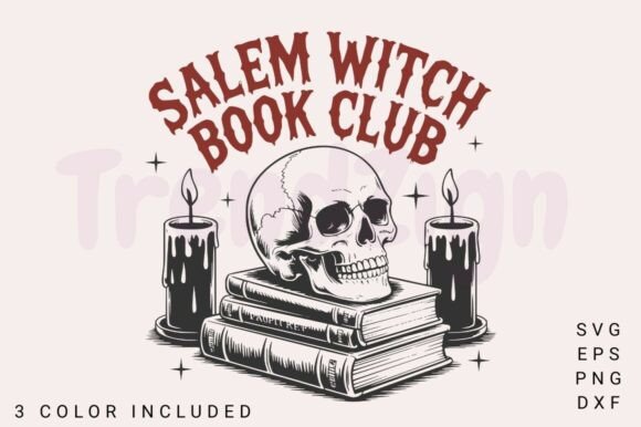 Salem Witch Book Club SVG PNG