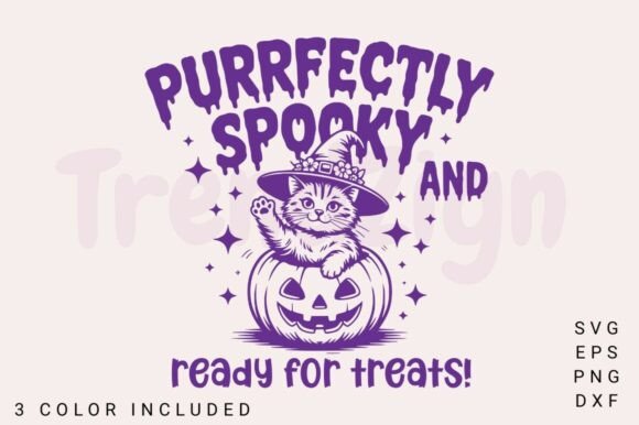 Witch Cat SVG PNG, Spooky Season SVG